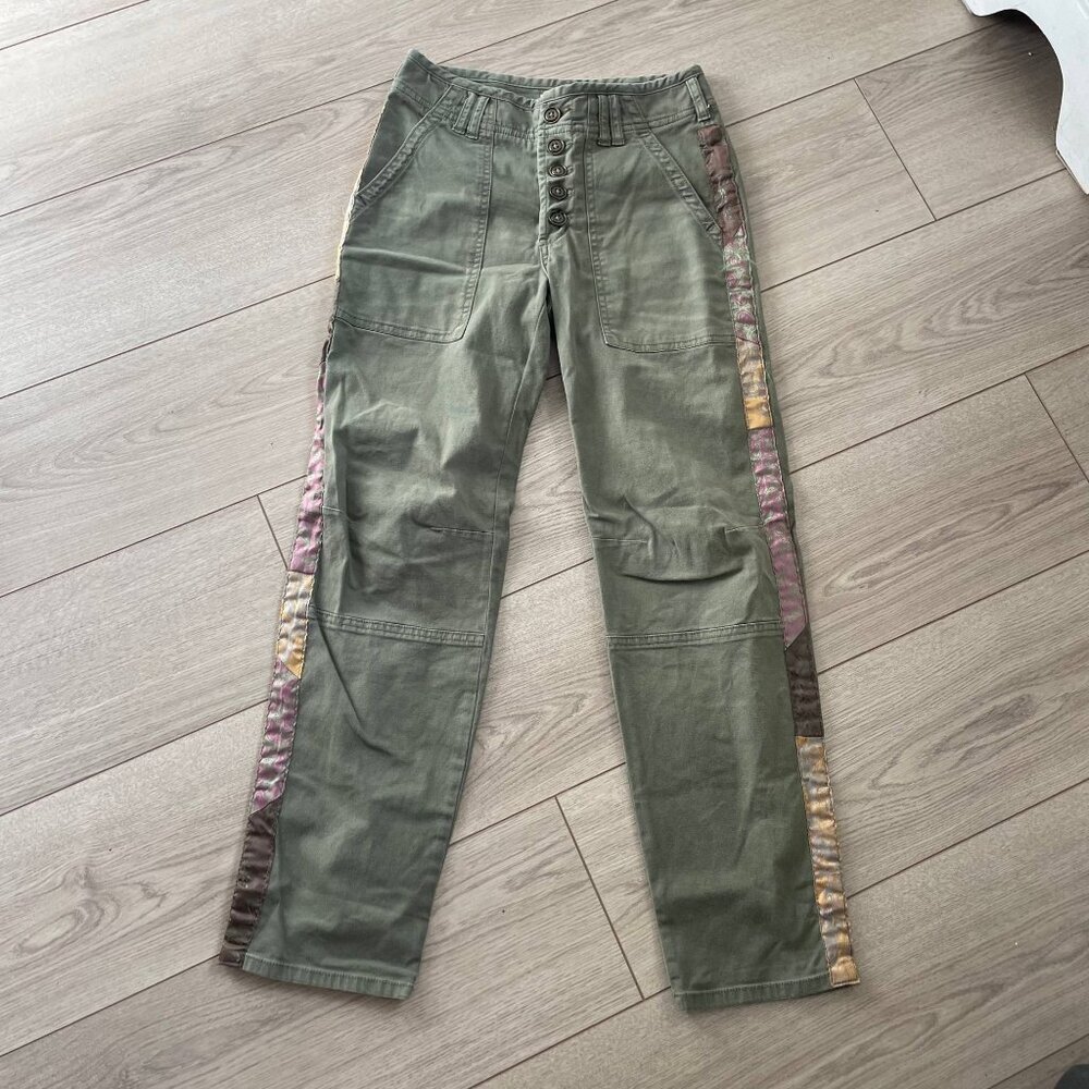 Anthropologie Pilcro Wanderer Utility Pants Women's Size 26 Green Camping Hiking - Picture 4 of 14
